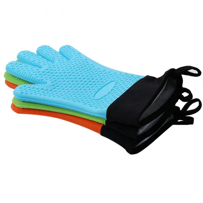 1 пара силиконовых перчаток термостойкие перчатки для приготовления пищи Кухонные принадлежности MJJ88