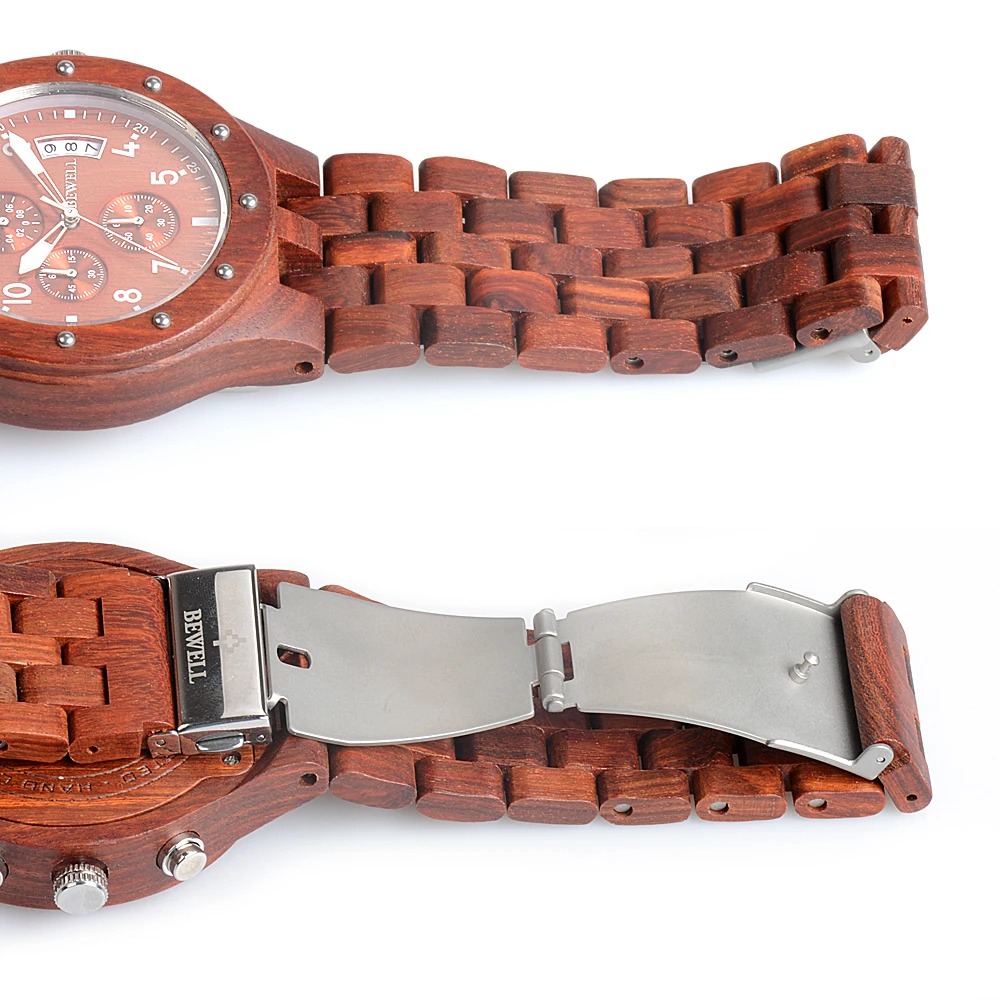 BEWELL WOODEN WATCH