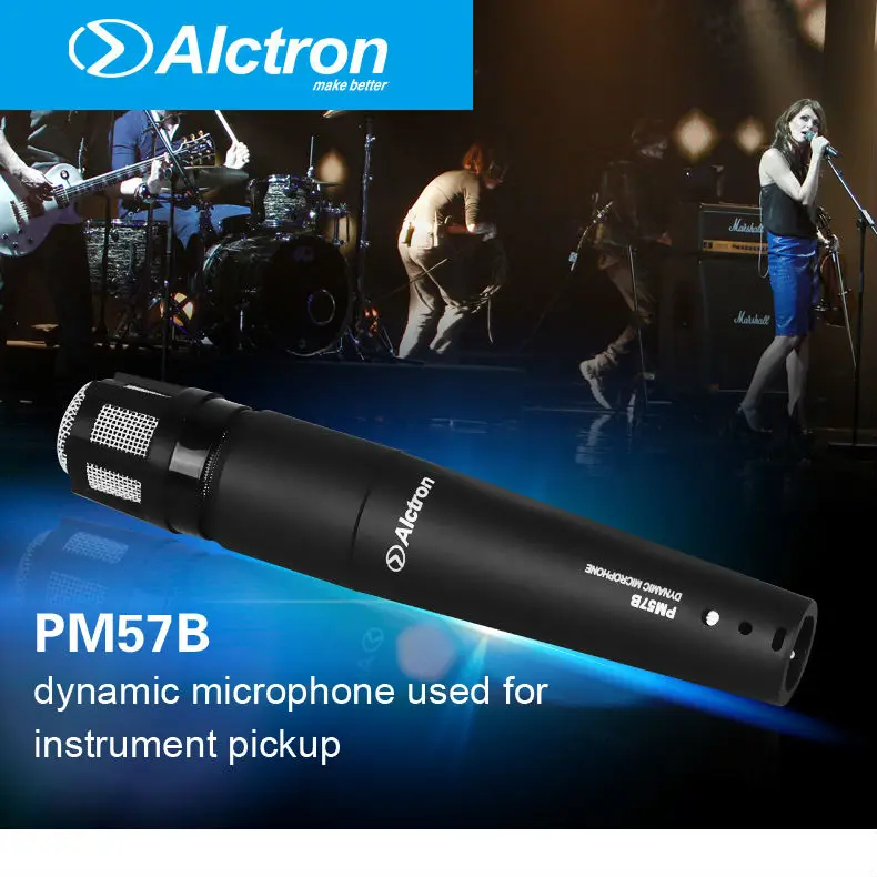 Alctron PM57B динамический микрофон гипер кардиоидный музыкальный инструмент микрофон vocal studio pro mic