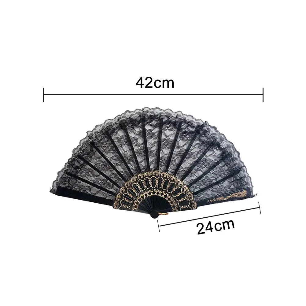 Lace Fan Chinese Style Dancing Fan Folding Fan Hand Held Fan Dance Party Wedding Decor Dance Pocket Gifts