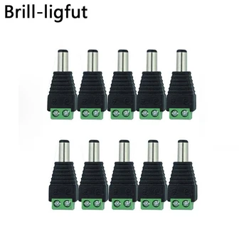 

2.1x5.5mm DC Male Connector DC Power Jack Adapter Connector Plug for CCTV Camera Single Color LED Strip Light