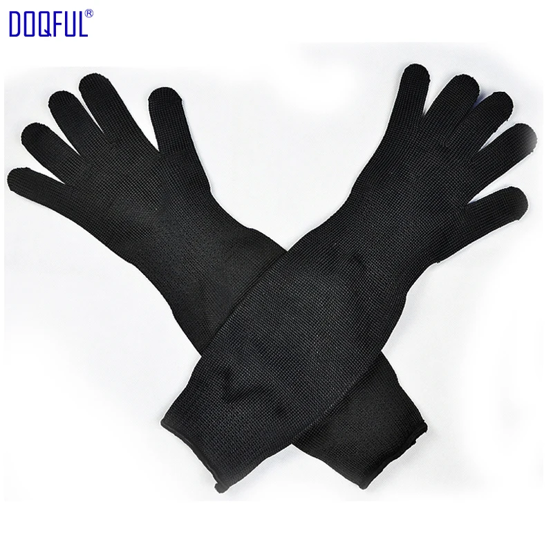 Safety Work Stabproof Gloves Lengthening Workplace Long Glove Anti Cut Stainless Steel Wire Self Defence Protective Arm Hand |