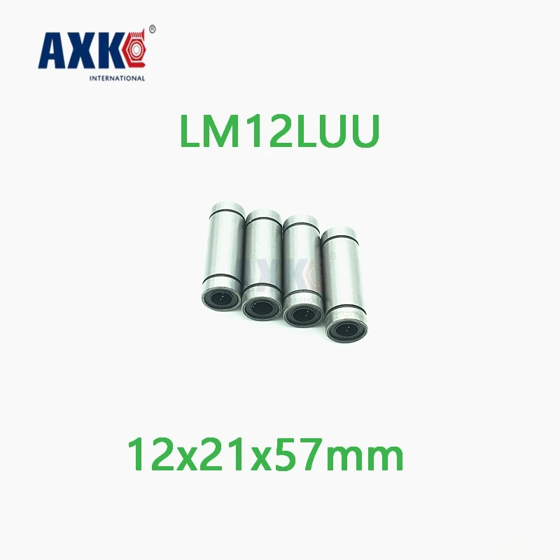 Axk 2 шт. Lm12luu длинный тип 12x21x57 мм 12 Линейный шаровой подшипник линейные
