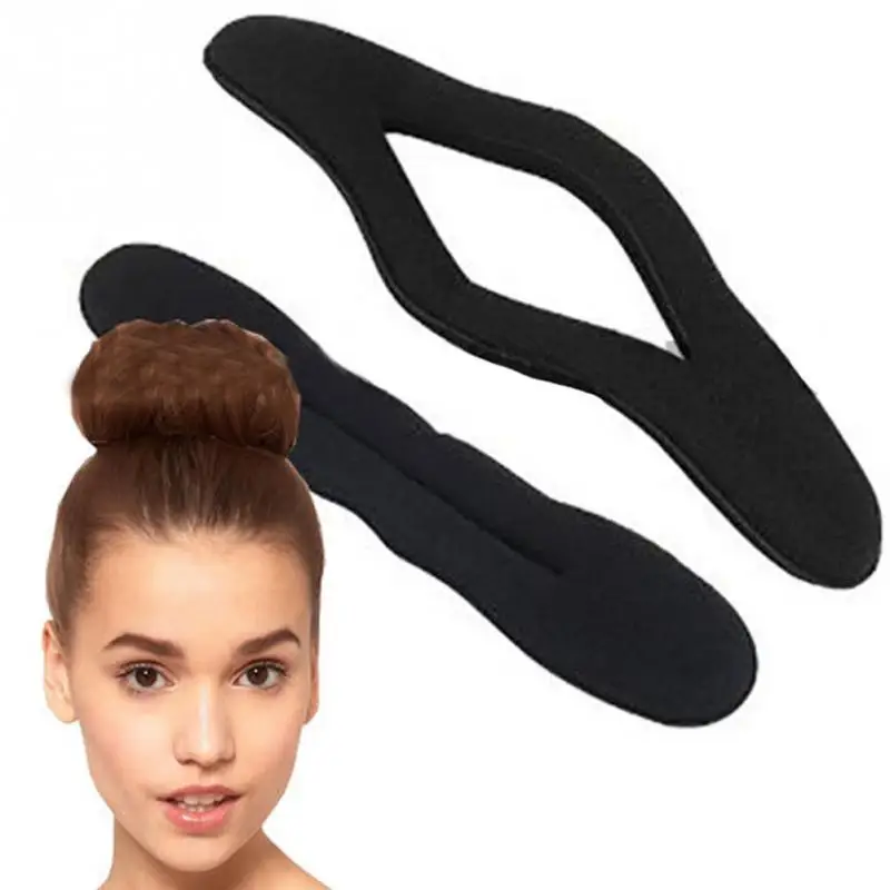 2PCS Magic Sponge Clip Foam Donut Hair Styling Bun Curler Tool Maker