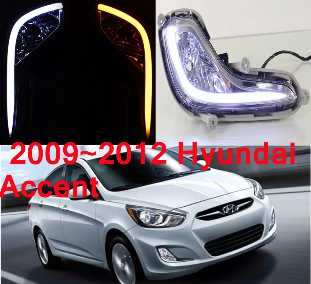 Car styling,Accent daytime light,20092012,chrome,LED,Free ship!2pcs