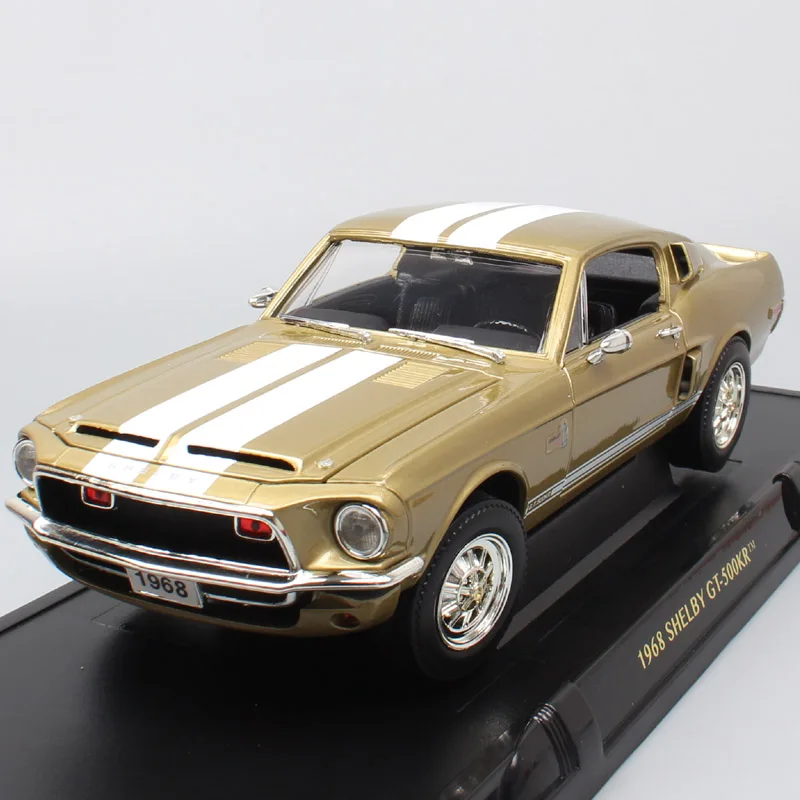 Дорога Подпись Винтаж 1968 Ford Shelby Mustang GT-500KR мышечная гонка литья под давлением 1 18 масштаб металлическая модель автомобилей и транспортных средств игрушка Реплика