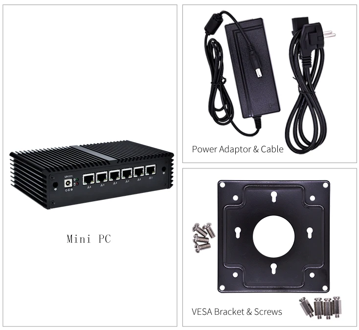 Безвентиляторный Nuc Core i5 7200U i3 7100U DDR4 Мини ПК Linux мини компьютер Barebone HD графика 620 AES
