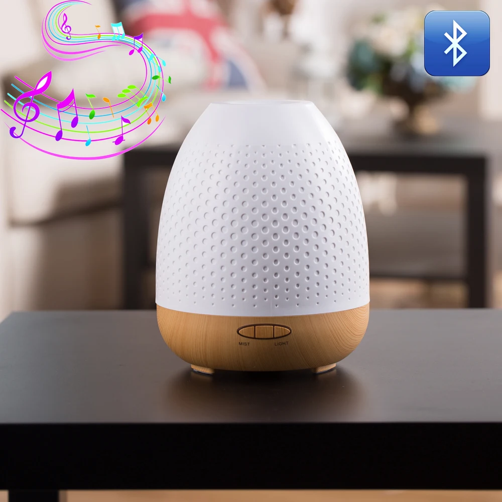 

380ML Bluetooth Speaker Colorful LED Lights Aroma mini Humidifier Aromatherapy Essential Oil Mist Diffuser Wireless MP3 Atomize