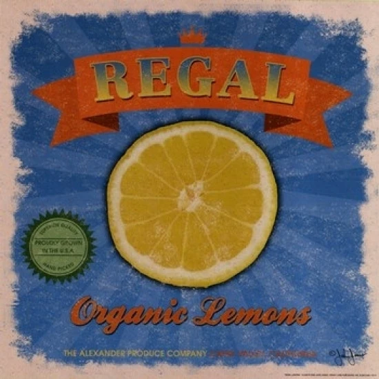 Regal Lemons Poster Print by John Jones (12 x 12)