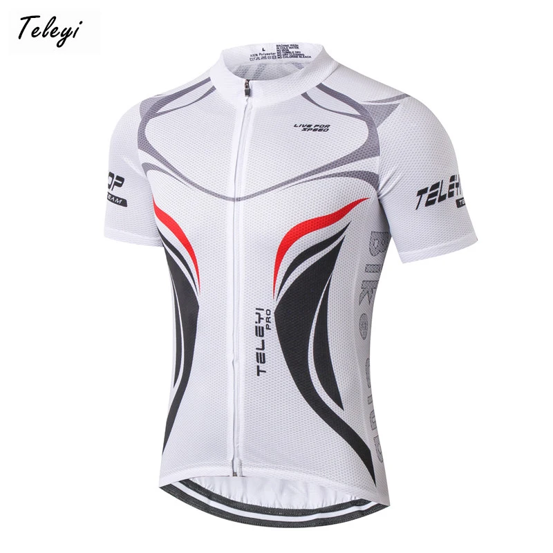 

Teleyi pro team Racing Sport Cycling Jersey Men Top Summer mtb Bicycle Cycling Clothing Breathable Road Bike Jersey Shirt Ropa
