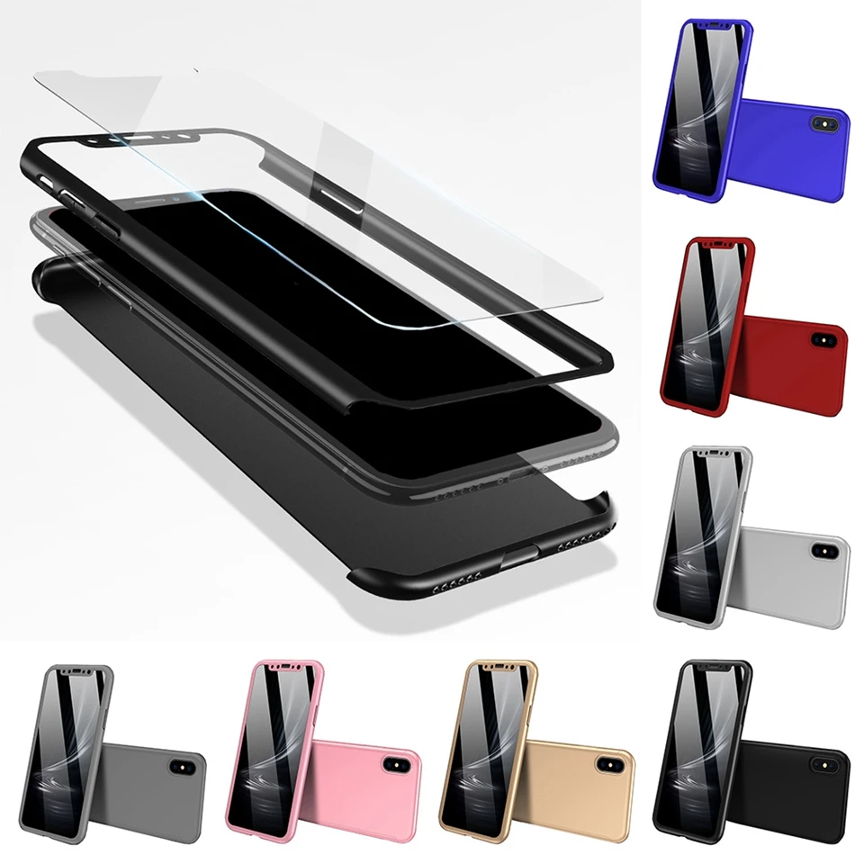 

360 full Cover for Xiaomi Redmi Note 5 6 Pro Redmi Note 7 Protective Case for xiaomi Mi8 lite Case with Glass for Redmi 4X Cover