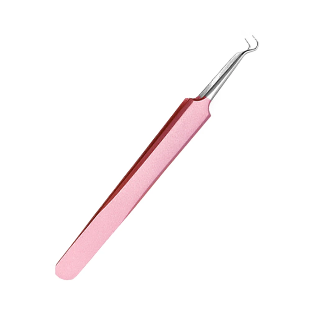 Blue Pink 1PC Acne Comedo Stainless Steel Needle Professional Comedone Blackhead Remover Tweezer For Face Skin Care Tool - Color: GJ5891F03