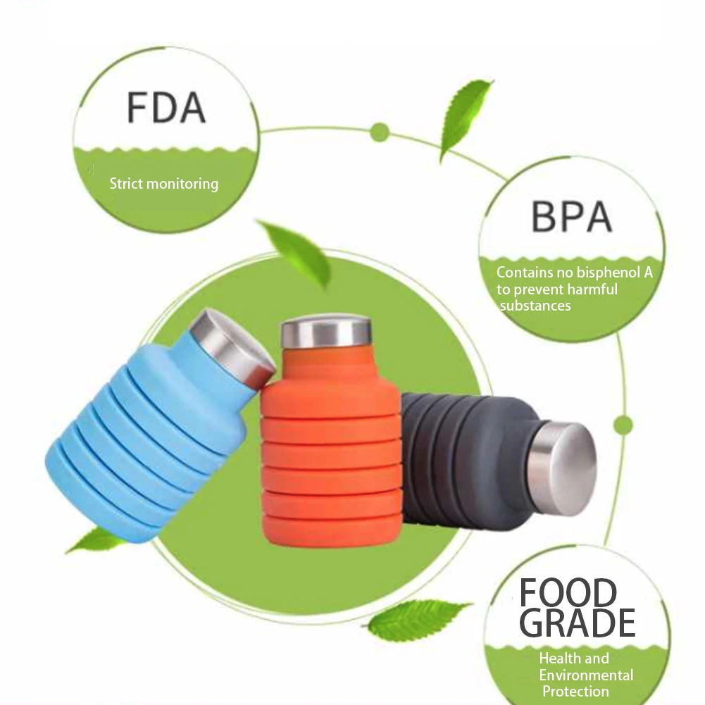 Collapsible Water Bottle Travel Outdoor Silicone Cup Creative Retractable Cups Telescopic Water Bottle For Kids And Adults 500ML Collapsible Water Bottle Travel Outdoor Silicone Cup Creative Retractable Cups Telescopic Water Bottle For Kids And Adults 500ML