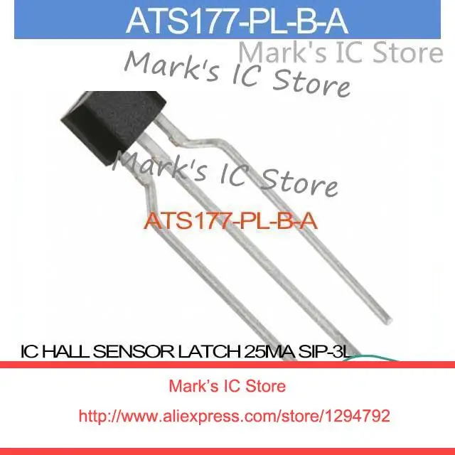 ATS177-PL-B-A IC Датчик Холла защелка 25MA SIP-3L ATS177-PL 177 ATS177 | Электронные компоненты и