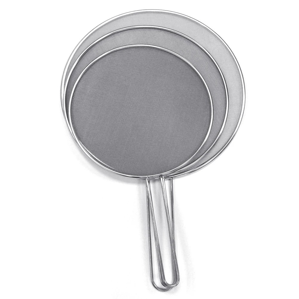 25/29/33cm Stainless Steel Oil Splatter Screen For Ccooking Oil Proofing Lid Spill Proof Frying Pan Cover Cookware Kitchen Tool