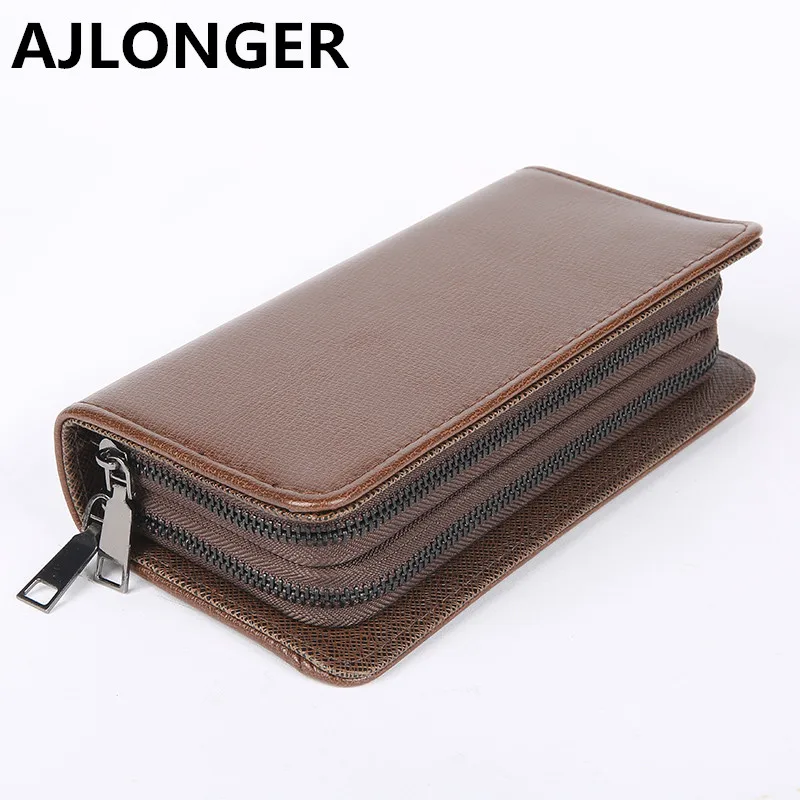 New Style Double Zipper Men Clutch Bags Good Quality Wallet Men Fashion Brand Wallets Male Long ...