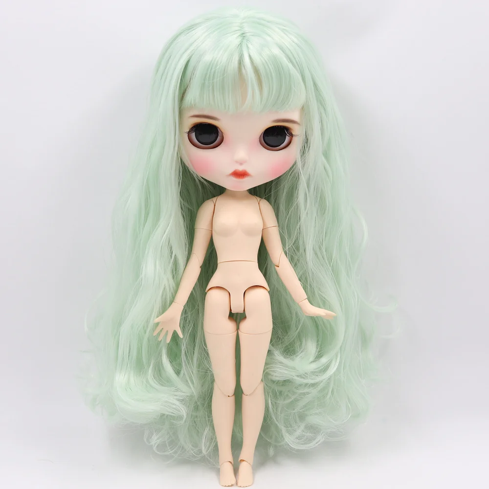 Кукла Blyth ICY DBS для серии № BL4278 мятно зеленые волосы Цвет Резные губы матовое лицо