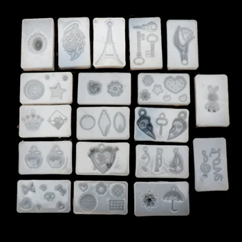 

20Pcs 3D UV Gel Silicone Nail Art Mold Expoy Resin Cabochon Jewelry Craft Mold