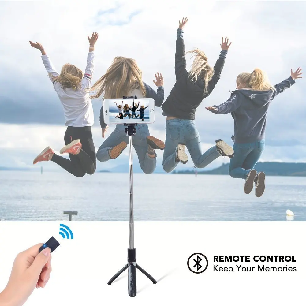 Рыбий глаз широкоугольный Макро 3 в 1 объектив+ Bluetooth пульт дистанционного управления селфи палка выдвижной портативный монопод Штатив для IPhone X 7 8 samsung