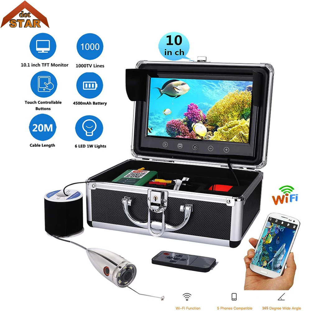Stardot Рыбацкая камера 10 &quotцветной HD 1000TVL 15/20/30 м цифровой ЖК-дисплей 165 градусов