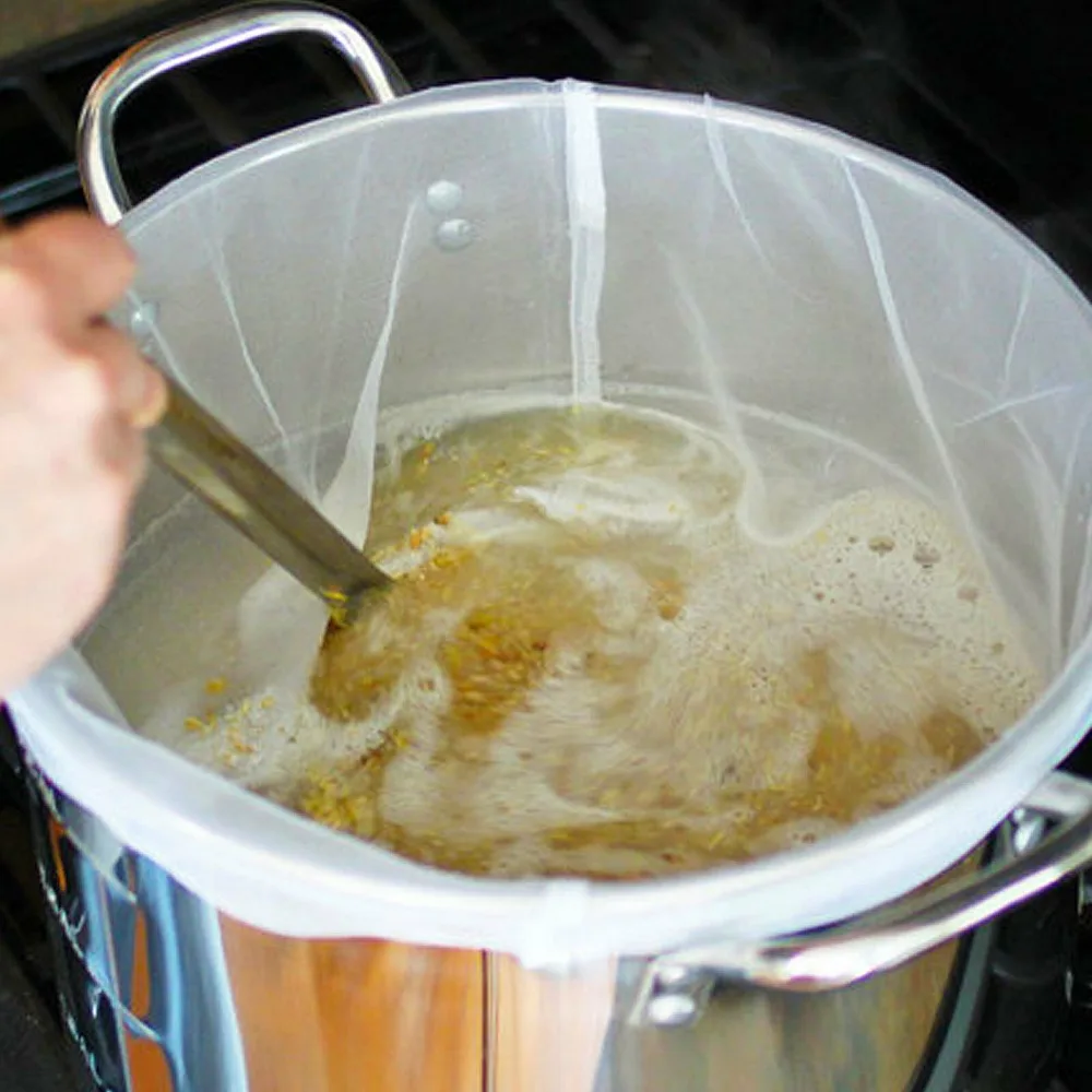 

Drawstring Brew in a Bag Straining Filtering Craft Homebrew Beer Wine Brewing Nylon Strainer 160 Micron