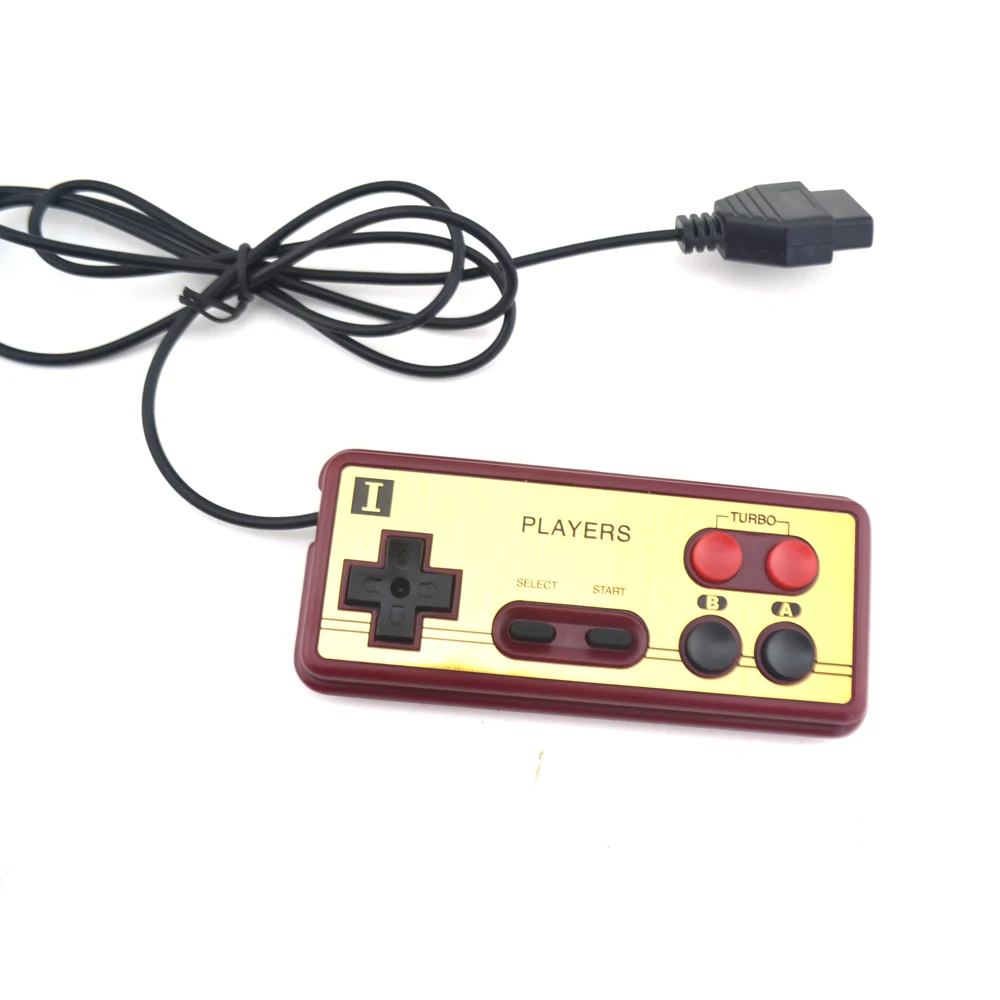 

10 PCS a lot gaming console gamepad 8-bit style 15Pin Plug Cable Controller For N-E-S for F-C joystick handle