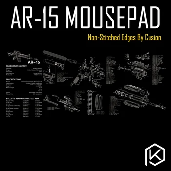 

Mechincal keyboard Mousepad colt ar 15 semi-automatic rifle 900 400 4 mm non Stitched Edges Soft/Rubber High quality