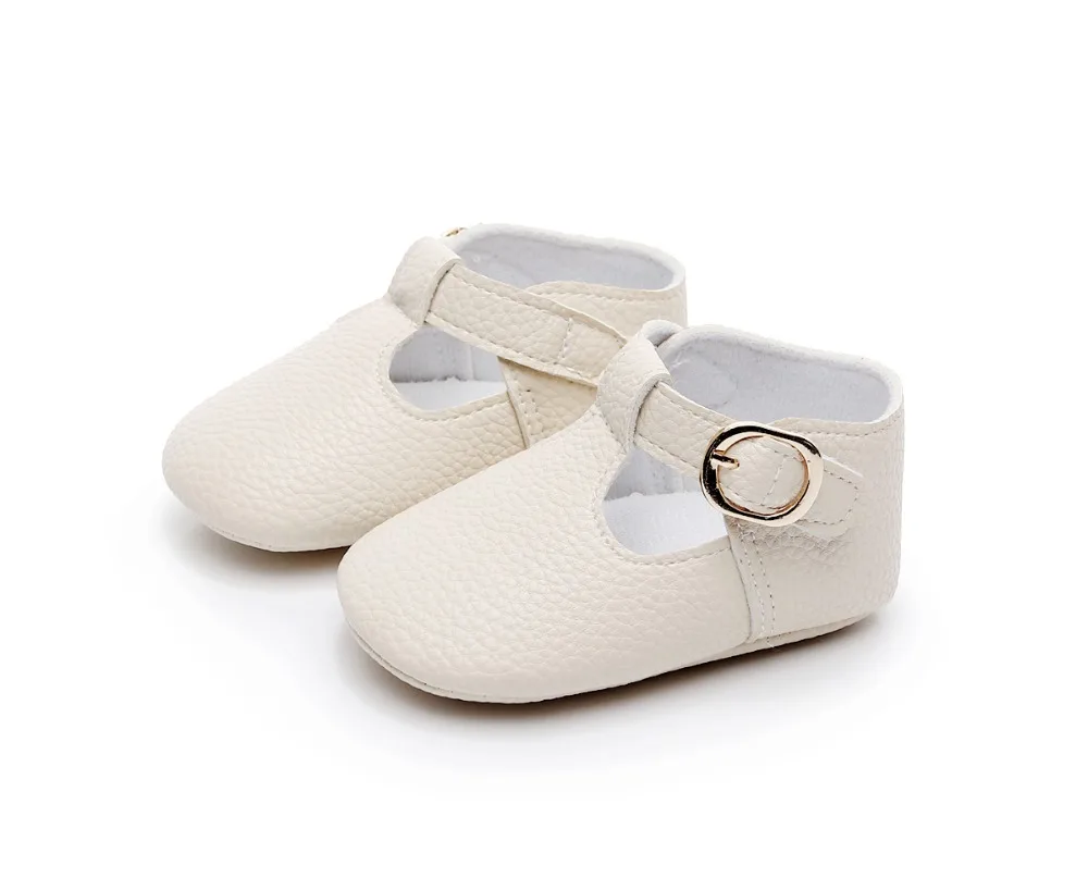 Принцессы балетная обувь на высоком каблуке с Т-образным ремешком в стиле для новорожденных в стиле «Мэри Джейн» туфли из искусственной кожи, для детей обувь для девочек мягкая подошва, которые делают первые шаги; для детей 0-18 месяцев