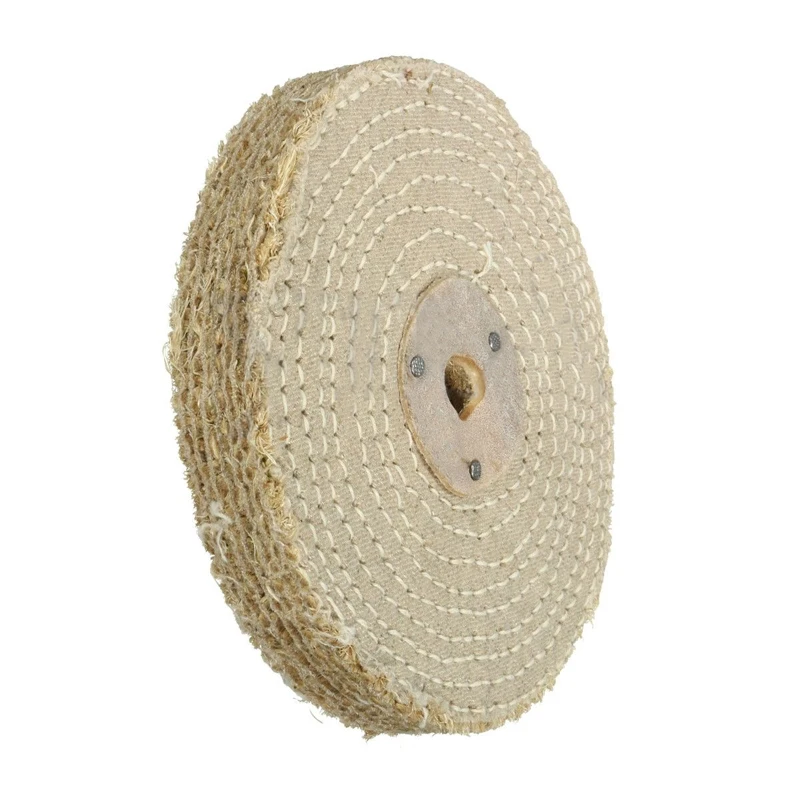 DWZ 150*20mm 6'' Sisal Cloth Buffing Wheel For Stainless Steel Metal Polishing Tool