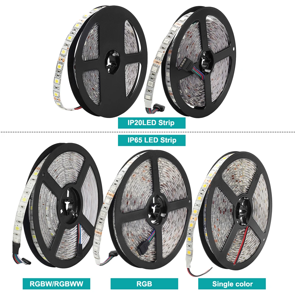 Гибкая светодиодная лента 12 В постоянного тока 5 м 5050 RGB RGBW RGBWW 60 светодиодов/м