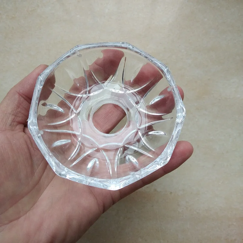 

2pcs/lot D100XH30mm European style crystal lamp shade flower glass bowl chandelier decorative disc. tray lighting accessories