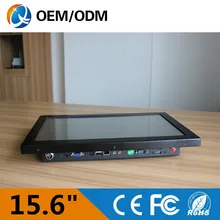 15.6 inch industrial computer (all in one panel pc) gaming pc computer touch screen Resolution 1366×768 with Intel D525 1.8GHz