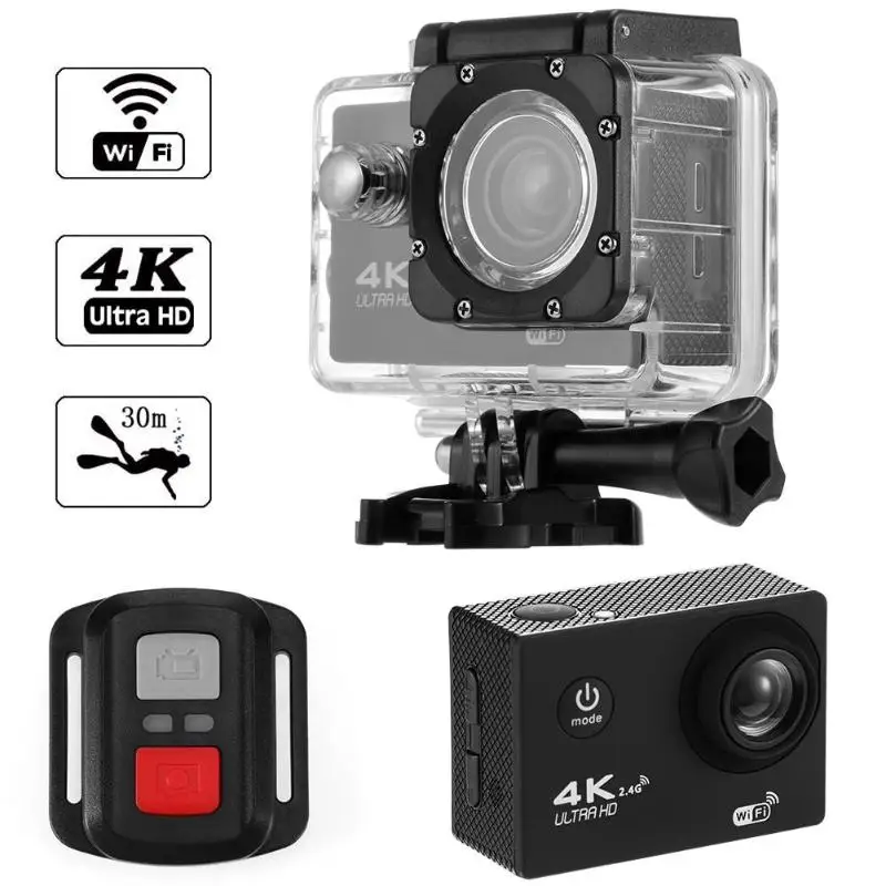 

F60R 4K WIFI Action Camera 1080P HD 16MP Helmet Cam 30m Waterproof 170 Degree Wide Angle Lens DV with Remote Control Promotion