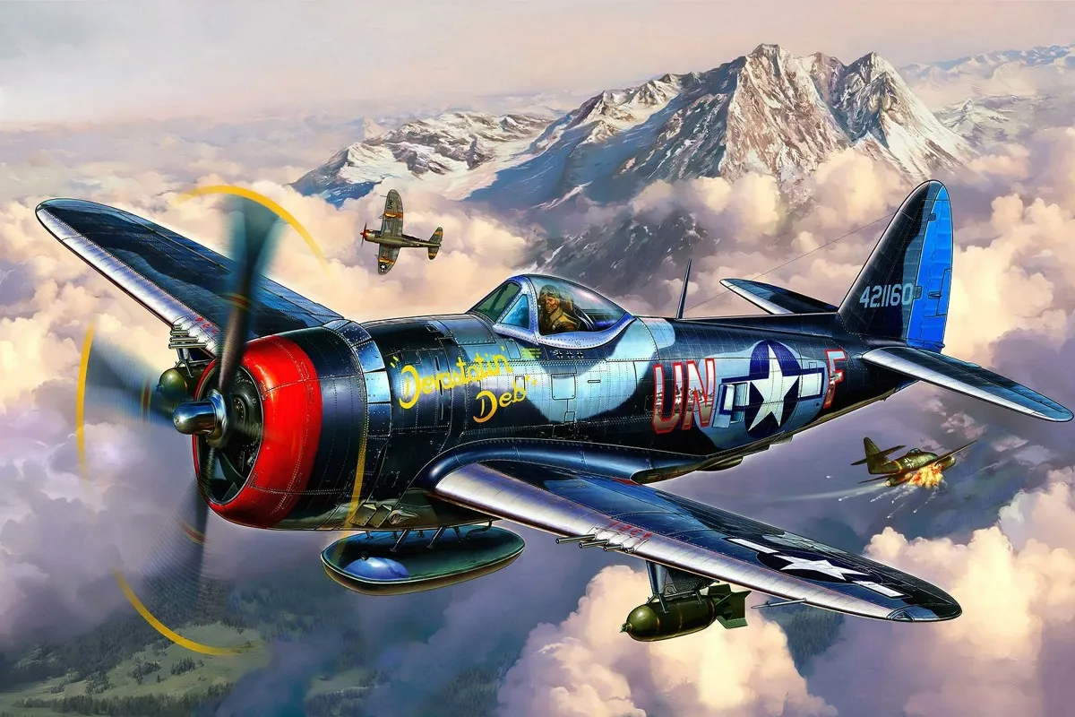 canvas fabric poster custom print Republic P-47 Thunderbolt TAT041 for wall decor room decoration home (frame available) | Дом и сад