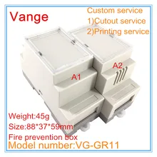 2 шт./партия литьевая форма корпус ABS пластиковый противопожарный корпус коробка для проекта diy 88*37*59 мм для направляющей электронной продукции