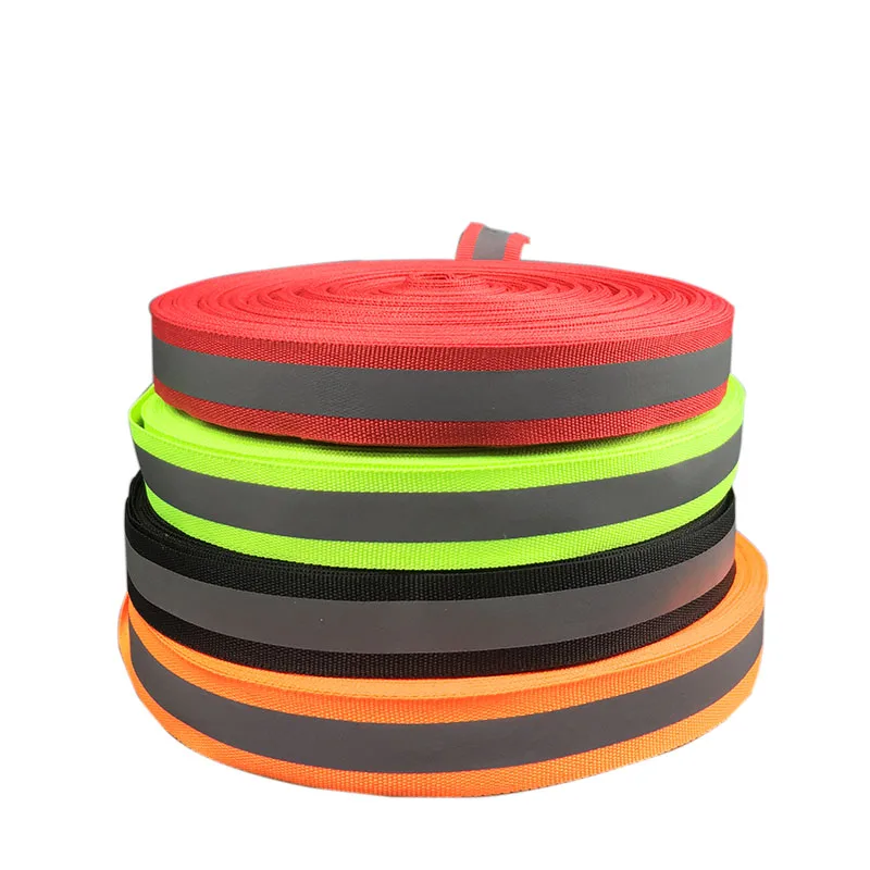 cm de Largura Sew em Acessórios de Vestuário Metro 1 Fluorescente Tecido Fita Webbing Reflexão Tira Lateral Braid Guarnição 50 2 cm *