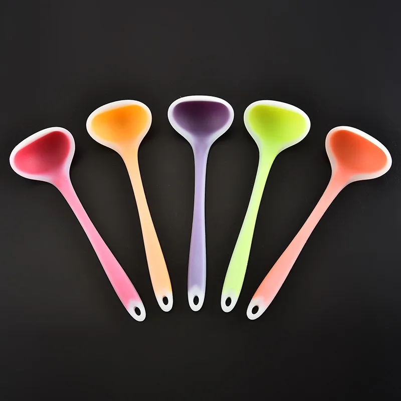 

Translucent Silicone Spoon Nonstick Anti High-Temperature Soup Scoup Cooking Tools Kitchen Supplies MJJ88