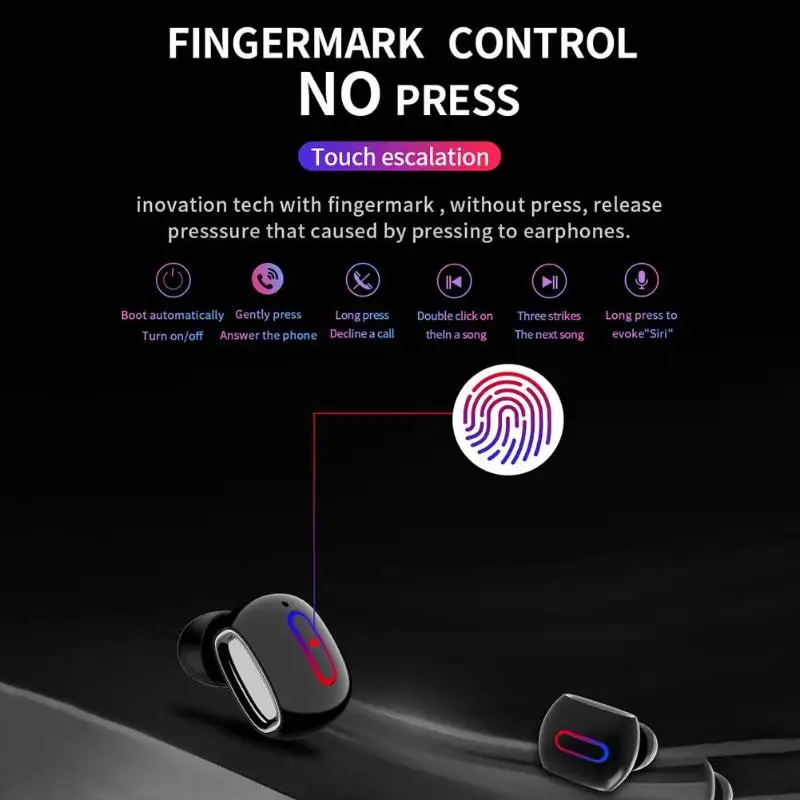 TWS Bluetooth 5,0 Наушники гарнитуры наушники мини Близнецы стерео микрофон Беспроводные наушники с зарядным устройством