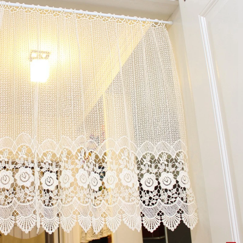 

Customized American Coffee Curtain with Tassel Short Window Curtain Valance Kitchen Curtain for Home Decor Cabinet Dust Curtain