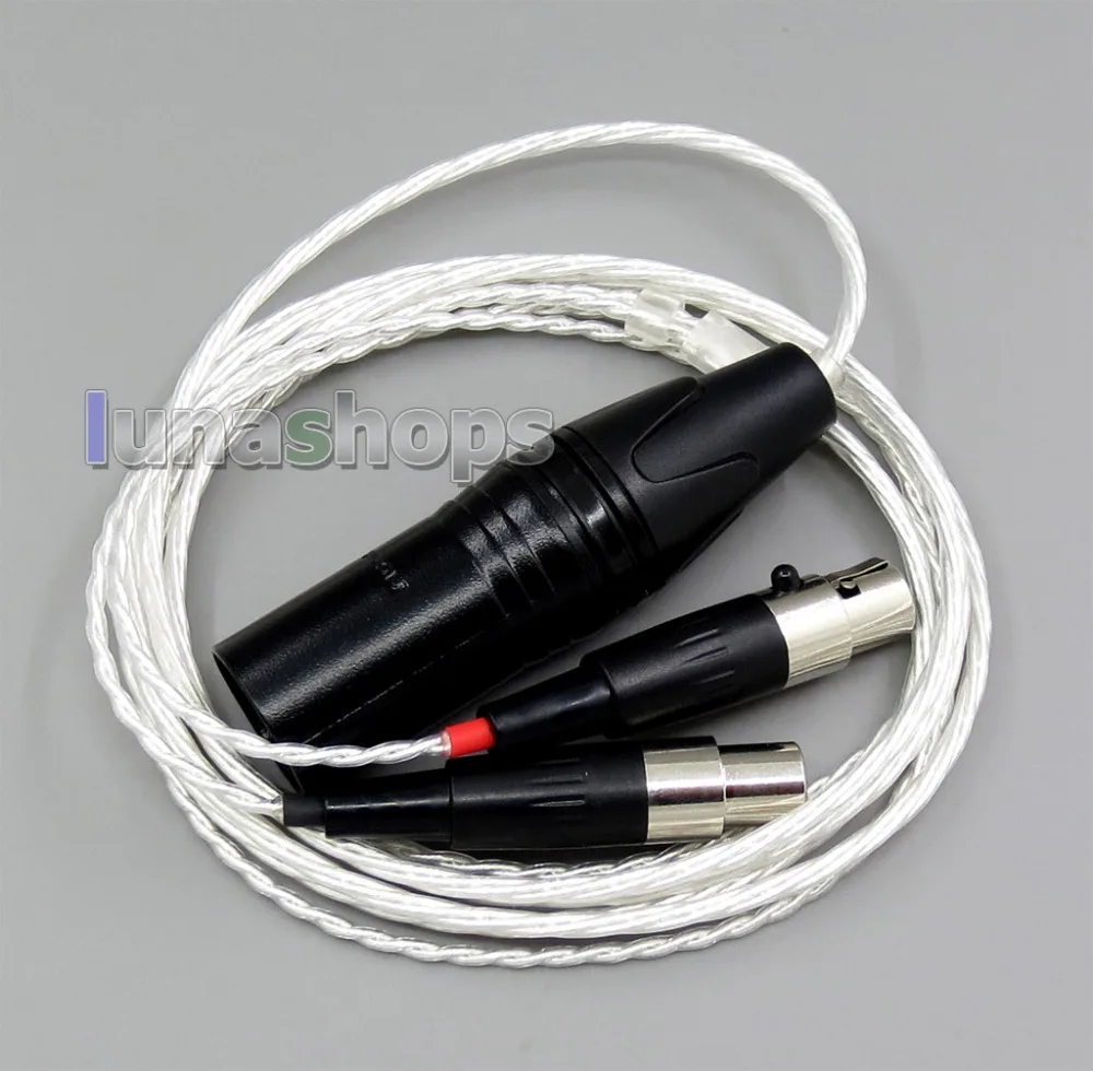 1,5 м 4pin XLR балансный 4*100 ядер OCC Чистая Посеребренная кабель для наушников Audeze LCD-3 LCD3 LCD-2 LCD2 LN006163