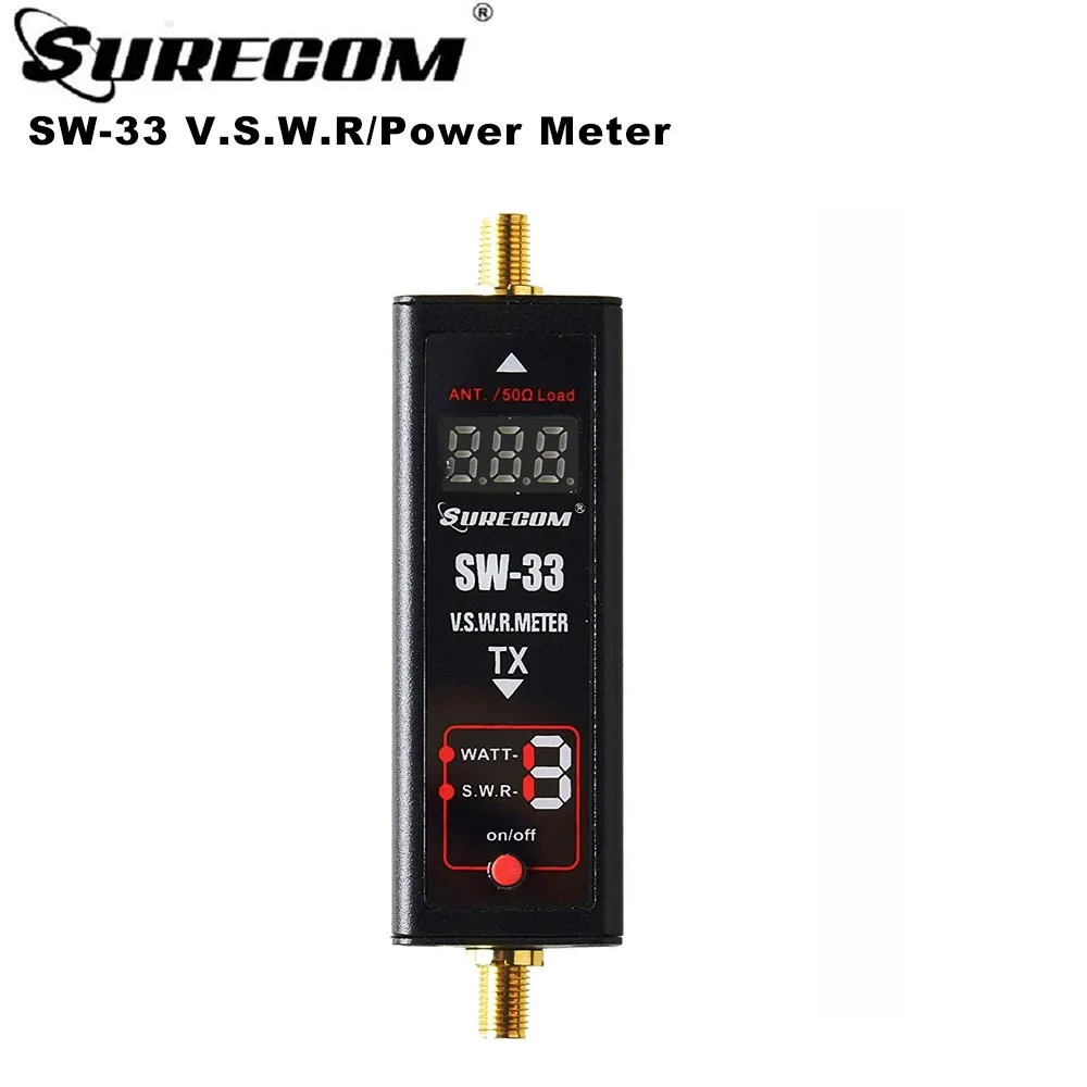 

Surecom SW-33 Universal MINI Digital VHF/UHF Power & SWR Meter 125-525MHz SW 33 For Baofeng Walkie Talkie FM Two Way Radio