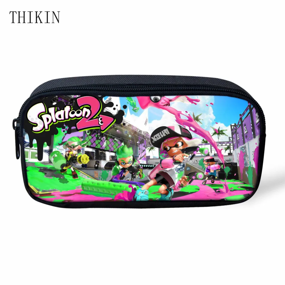 THIKIN النساء المكياج حالات Splatoon 2 القلم أكياس 3D قلم رصاص الحقيبة السفر التجميل حقيبة ل عبة سستة البوليستر صندوق تخزين مخصص THIKIN النساء المكياج حالات Splatoon 2 القلم أكياس 3D قلم رصاص الحقيبة السفر التجميل حقيبة ل عبة سستة البوليستر صندوق تخزين مخصص