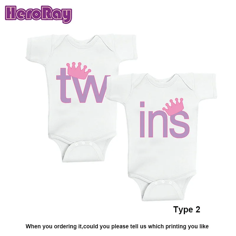 Twins-Baby-clothes-twins-princess-Boy-Girl-Shirt-or-Baby-Bodysuit-twin-matching-outfits-Baby-shower