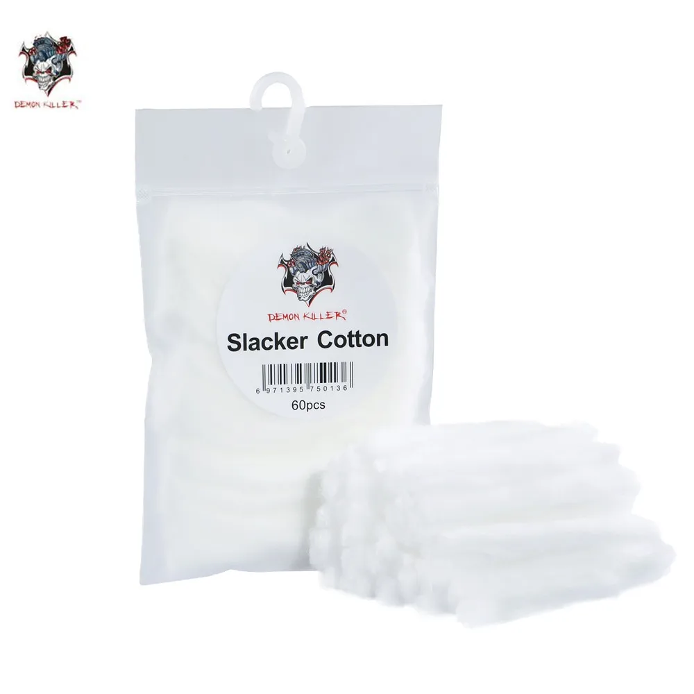 

DemonKiller 60Pcs/Bag RBA RDA Cotton No Bleach Healthy Slacker Cotton Huge Vapor RDA RDTA Atomizer Coil
