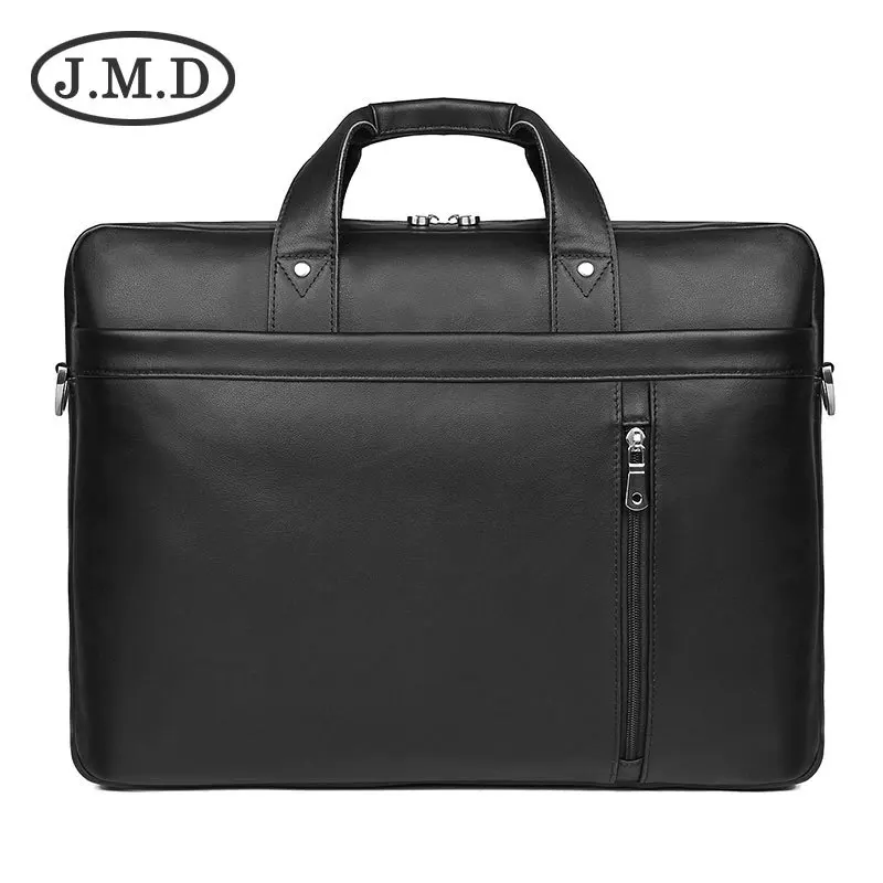 J.M.D New 17 inch Computer Bag Simple Light Real Cowhide Handbag