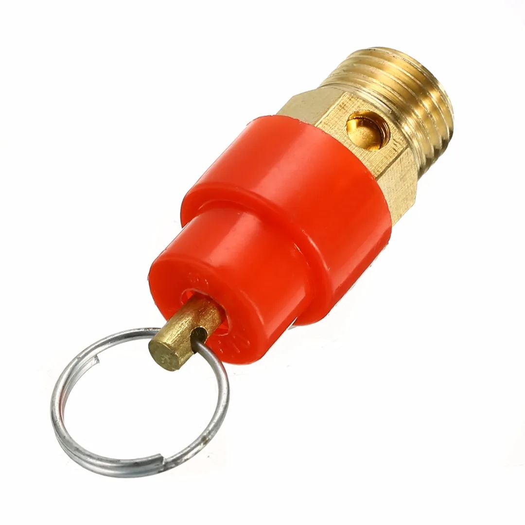 1pc New 1/4'' BSP Safety Valve Brass 120 PSI Air Compressor Safety Relief Valve Pressure Release Regulator