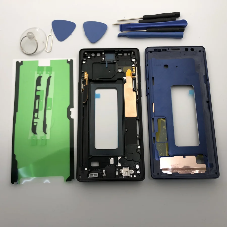 Note9 средняя рамка Корпус защита шасси с мелкими деталями для samsung Galaxy Note 9 N960 N960F N960FD+ Стикеры
