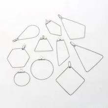 10pcs Stainless Steel Ear Wire Earring Hooks Hoop Connector Diy Earrings Accessories Dangle Charms Jewelry Making