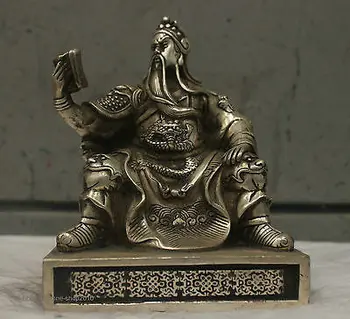 

hinese Folk Culture Handmade Bronze Silver Statue Healing Buddhist Buddha Sculpture wedding Tibetan Silver Decoration real Brass