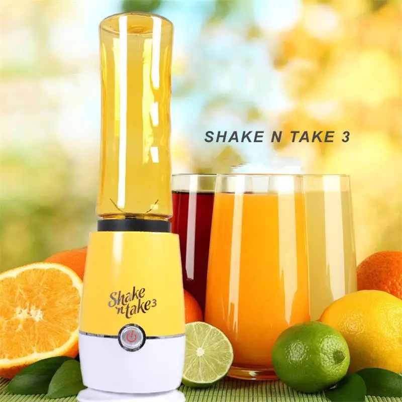 

European Standard Shake N Take 3 Double Cup Mini Juicer Multi-Function Household Juice Machine Electric Mixer Food Machine DA